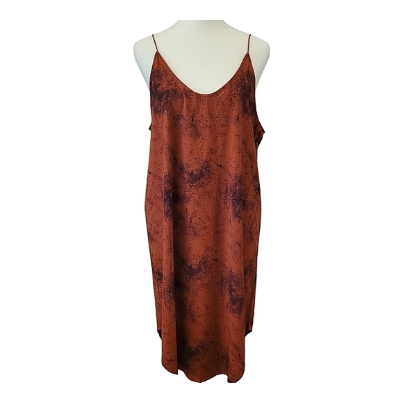Hurley Coastal Cami Rust Tie Dye Dress NEW Size Medium | Beach Cover Up Dress - Picture 2 of 16
